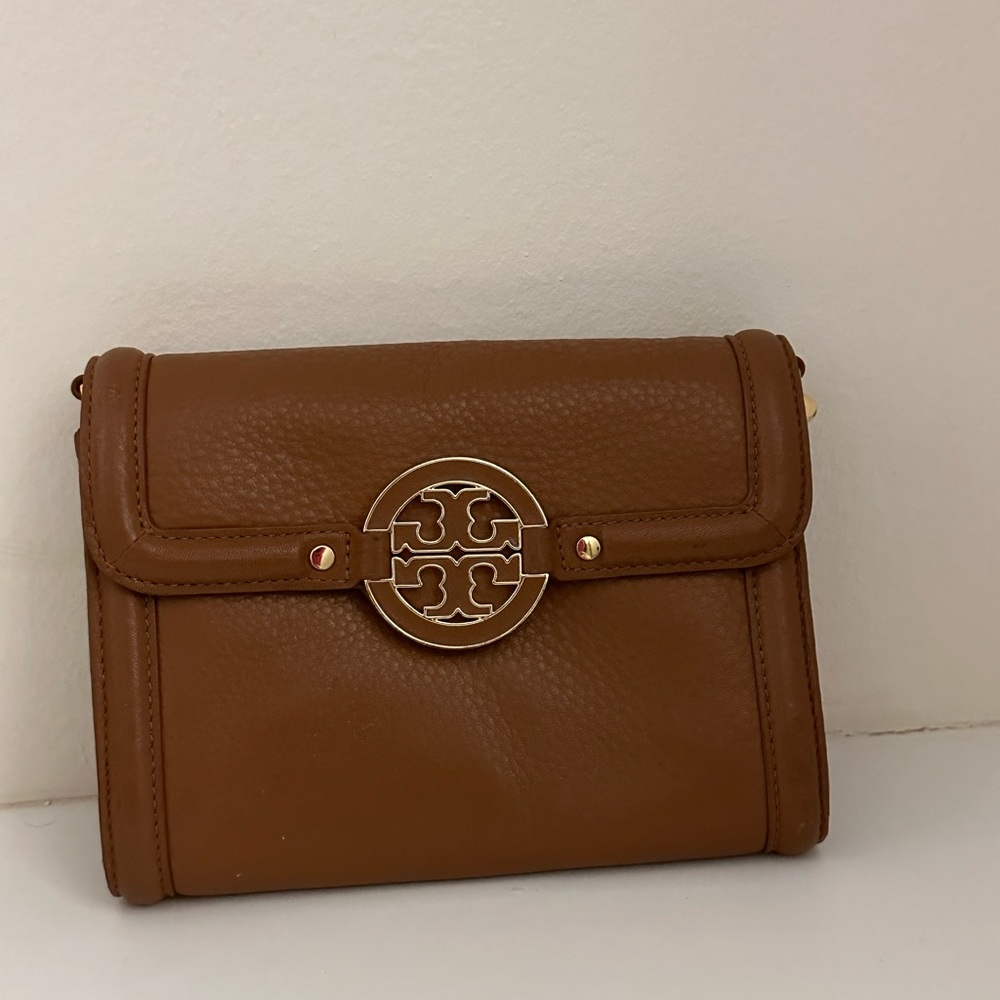 Tory Burch Brown Leather Crossbody Bag